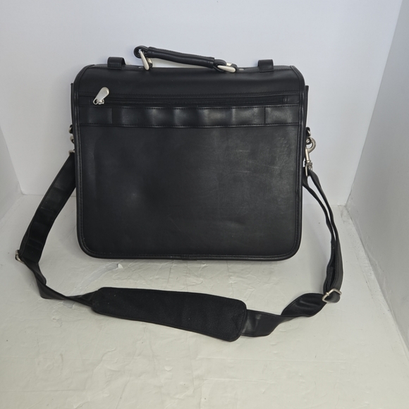 APC Briefcase Attache Zippered Portfolio Laptop Messenger Bag Black - Picture 7 of 9